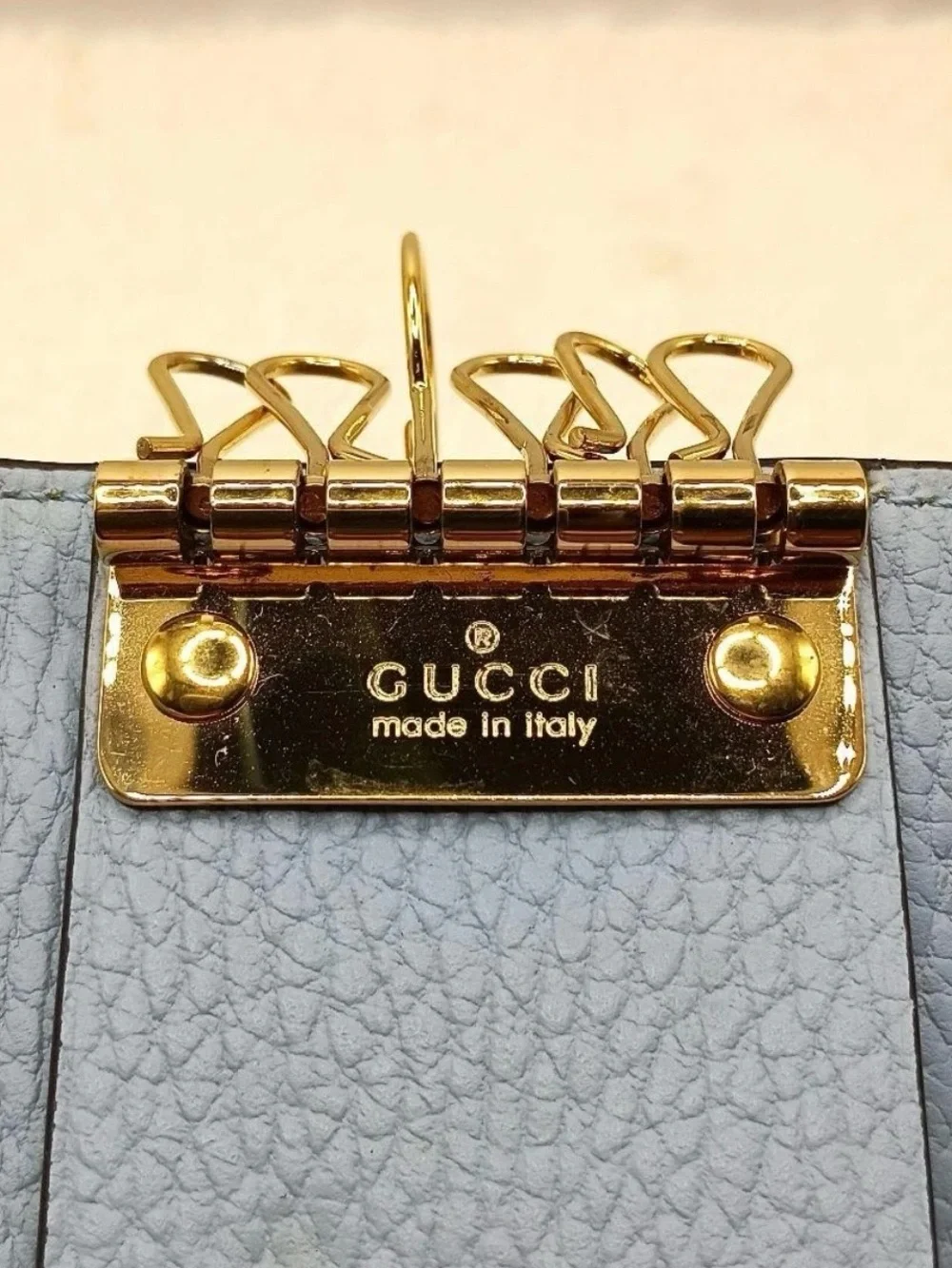 Gucci GG Marmont Leather 6-Key Case Blue